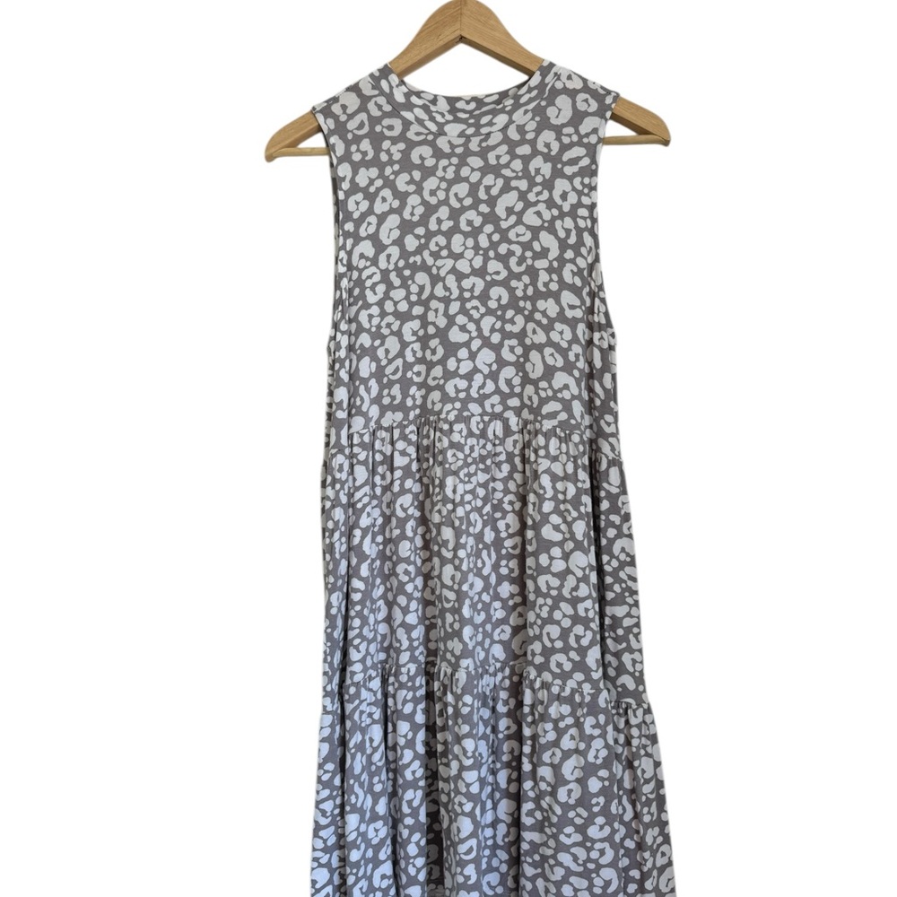 Mud Pie White and Blue Tiered Halter Sundress